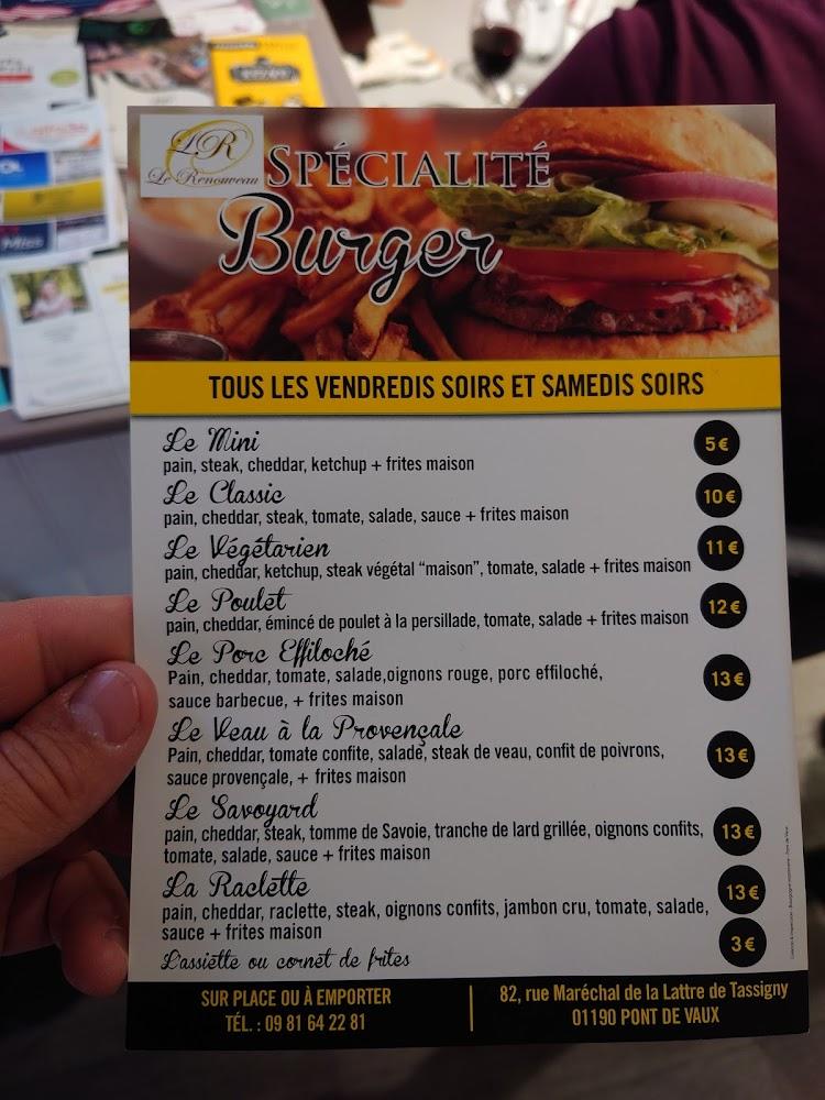 Bar/restaurant Le Renouveau - Menu Image 1